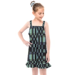 Dark Geometric Pattern Design Kids  Overall Dress by dflcprintsclothing