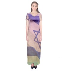 Israel Short Sleeve Maxi Dress by AwesomeFlags