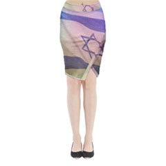 Israel Midi Wrap Pencil Skirt by AwesomeFlags