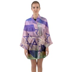 Israel Long Sleeve Satin Kimono