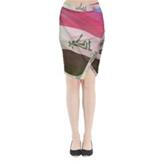 Iraq Midi Wrap Pencil Skirt by AwesomeFlags