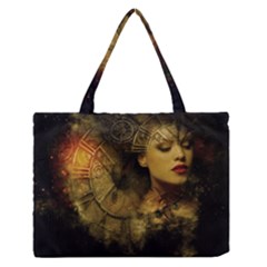 Surreal Steampunk Queen From Fonebook Zipper Medium Tote Bag by 2853937