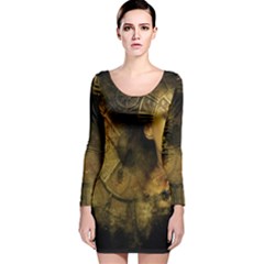 Surreal Steampunk Queen From Fonebook Long Sleeve Velvet Bodycon Dress by 2853937