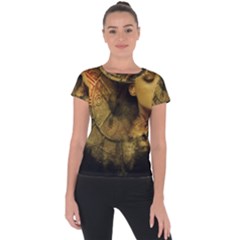 Surreal Steampunk Queen From Fonebook Short Sleeve Sports Top  by 2853937