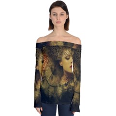 Surreal Steampunk Queen From Fonebook Off Shoulder Long Sleeve Top by 2853937