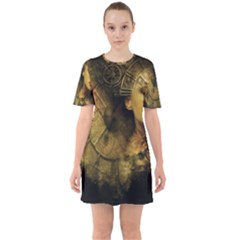 Surreal Steampunk Queen From Fonebook Sixties Short Sleeve Mini Dress