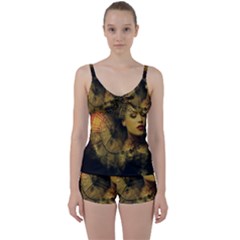 Surreal Steampunk Queen From Fonebook Tie Front Two Piece Tankini by 2853937