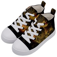 Surreal Steampunk Queen From Fonebook Kids  Mid-top Canvas Sneakers by 2853937