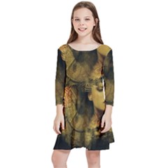 Surreal Steampunk Queen From Fonebook Kids  Quarter Sleeve Skater Dress by 2853937