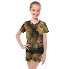 Surreal Steampunk Queen From Fonebook Kids  Mesh Tee And Shorts Set