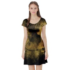 Surreal Steampunk Queen From Fonebook Short Sleeve Skater Dress