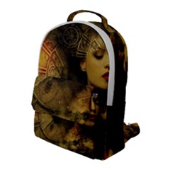 Surreal Steampunk Queen From Fonebook Flap Pocket Backpack (large)