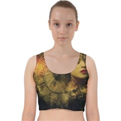 Surreal Steampunk Queen From Fonebook Velvet Racer Back Crop Top by 2853937