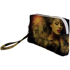 Surreal Steampunk Queen From Fonebook Wristlet Pouch Bag (small)