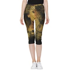 Surreal Steampunk Queen From Fonebook Inside Out Lightweight Velour Capri Leggings  by 2853937