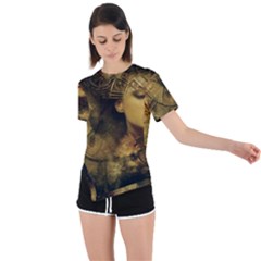 Surreal Steampunk Queen From Fonebook Asymmetrical Short Sleeve Sports Tee by 2853937