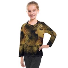 Surreal Steampunk Queen From Fonebook Kids  Long Mesh Tee