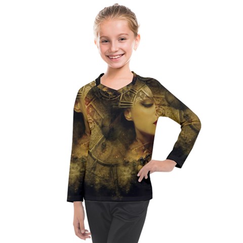 Surreal Steampunk Queen From Fonebook Kids  Long Mesh Tee by 2853937