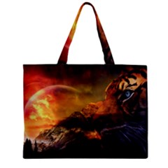 Tiger King In A Fantastic Landscape From Fonebook Zipper Mini Tote Bag by 2853937