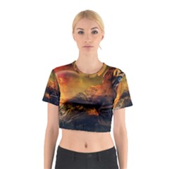 Tiger King In A Fantastic Landscape From Fonebook Cotton Crop Top by 2853937