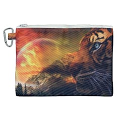 Tiger King In A Fantastic Landscape From Fonebook Canvas Cosmetic Bag (xl) by 2853937