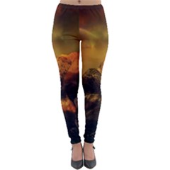 Tiger King In A Fantastic Landscape From Fonebook Lightweight Velour Leggings by 2853937