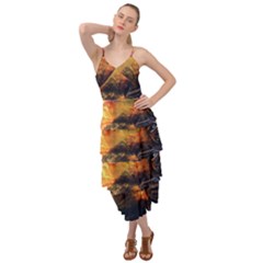 Tiger King In A Fantastic Landscape From Fonebook Layered Bottom Dress by 2853937