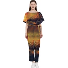 Tiger King In A Fantastic Landscape From Fonebook Batwing Lightweight Jumpsuit by 2853937