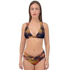 Tiger King In A Fantastic Landscape From Fonebook Double Strap Halter Bikini Set by 2853937