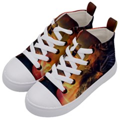 Tiger King In A Fantastic Landscape From Fonebook Kids  Mid-top Canvas Sneakers by 2853937