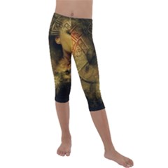 Surreal Steampunk Queen From Fonebook Kids  Lightweight Velour Capri Leggings  by 2853937