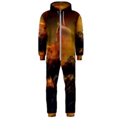 Tiger King In A Fantastic Landscape From Fonebook Hooded Jumpsuit (men)  by 2853937