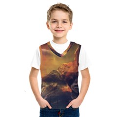 Tiger King In A Fantastic Landscape From Fonebook Kids  Basketball Tank Top by 2853937
