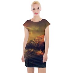 Tiger King In A Fantastic Landscape From Fonebook Cap Sleeve Bodycon Dress by 2853937