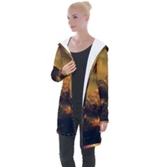Tiger King In A Fantastic Landscape From Fonebook Longline Hooded Cardigan by 2853937
