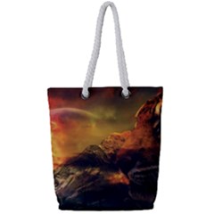Tiger King In A Fantastic Landscape From Fonebook Full Print Rope Handle Tote (small) by 2853937