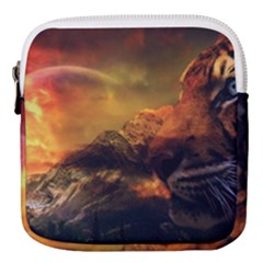 Tiger King In A Fantastic Landscape From Fonebook Mini Square Pouch by 2853937