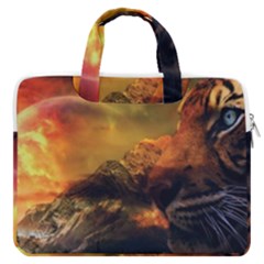 Tiger King In A Fantastic Landscape From Fonebook Macbook Pro Double Pocket Laptop Bag by 2853937