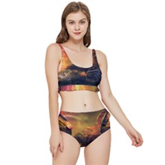 Tiger King In A Fantastic Landscape From Fonebook Frilly Bikini Set by 2853937