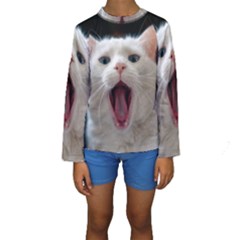 Wow Kitty Cat From Fonebook Kids  Long Sleeve Swimwear by 2853937