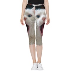 Wow Kitty Cat From Fonebook Inside Out Lightweight Velour Capri Leggings  by 2853937