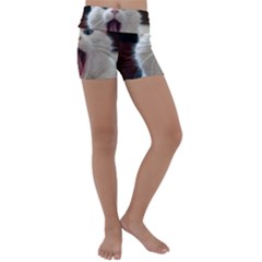 Wow Kitty Cat From Fonebook Kids  Lightweight Velour Yoga Shorts by 2853937