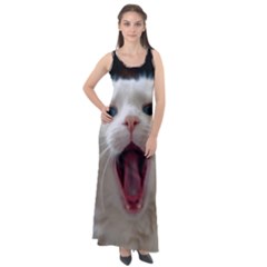 Wow Kitty Cat From Fonebook Sleeveless Velour Maxi Dress by 2853937