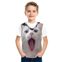 Wow Kitty Cat From Fonebook Kids  Basketball Tank Top by 2853937