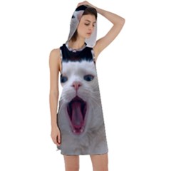 Wow Kitty Cat From Fonebook Racer Back Hoodie Dress by 2853937