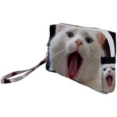 Wow Kitty Cat From Fonebook Wristlet Pouch Bag (small) by 2853937