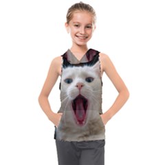 Wow Kitty Cat From Fonebook Kids  Sleeveless Hoodie by 2853937