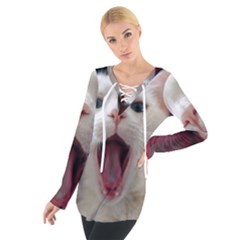 Wow Kitty Cat From Fonebook Tie Up Tee by 2853937