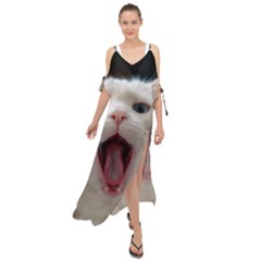 Wow Kitty Cat From Fonebook Maxi Chiffon Cover Up Dress by 2853937