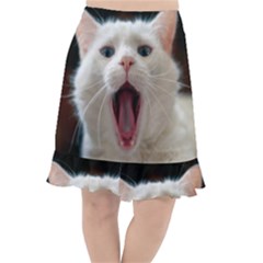 Wow Kitty Cat From Fonebook Fishtail Chiffon Skirt by 2853937